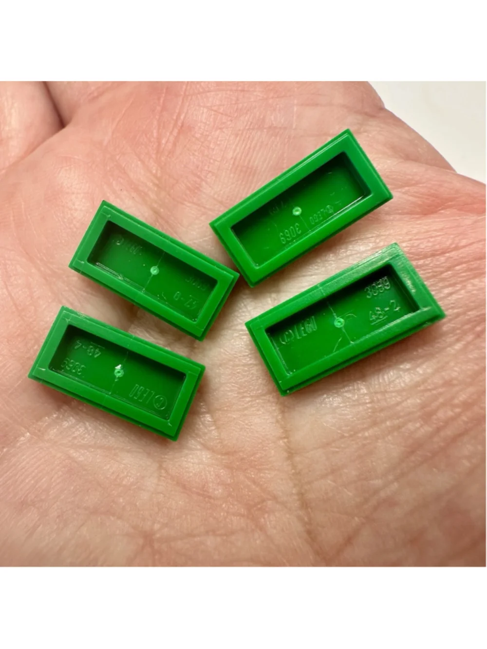 LEGO 3069px7 Green Money Tile City $100 Dollar Bill Bank Cash - 4 pcs